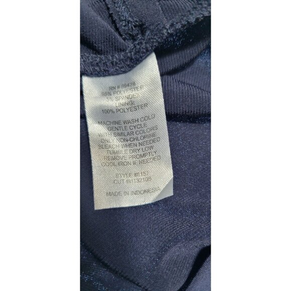 Carole Little Mini Dress Sz 6 Navy Blue Short Sleeve - Picture 10 of 10